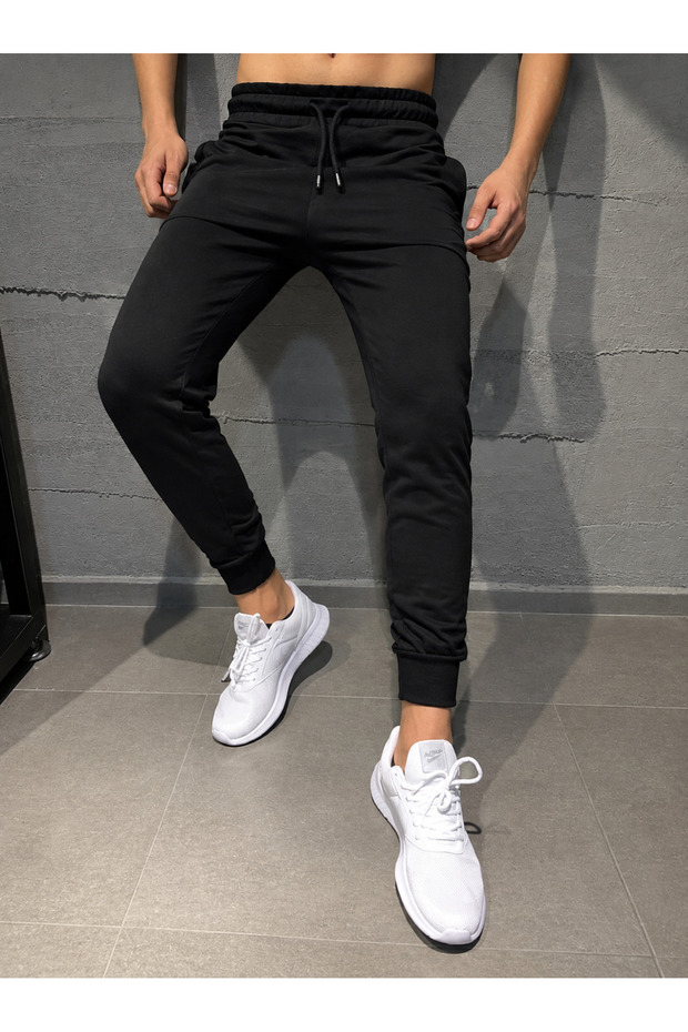 Men's Black Sweatpants Jogger Basic