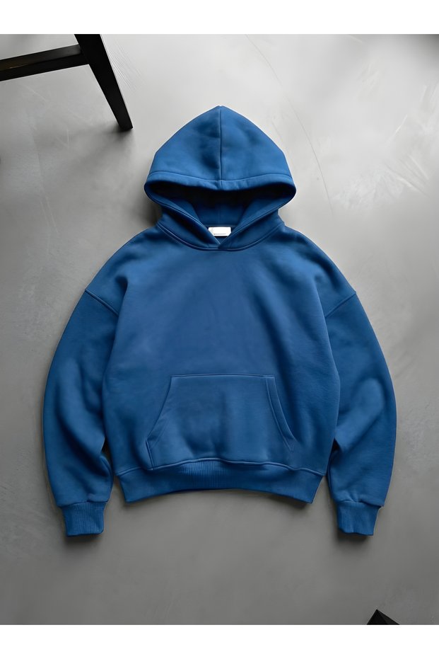 11 Colors Basic Unisex Three Thread Tok Fabric Oversize Hooded Thick Unisex Sweat Hoodie