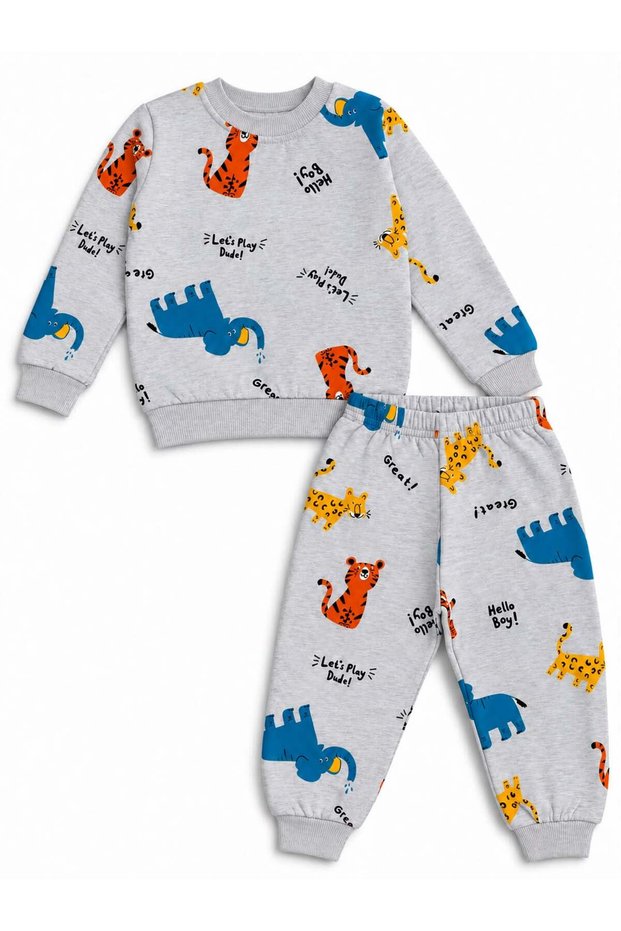 Mixed Printed Baby Boy Pajama Set, Cotton, Winter, 1-5 Years Old