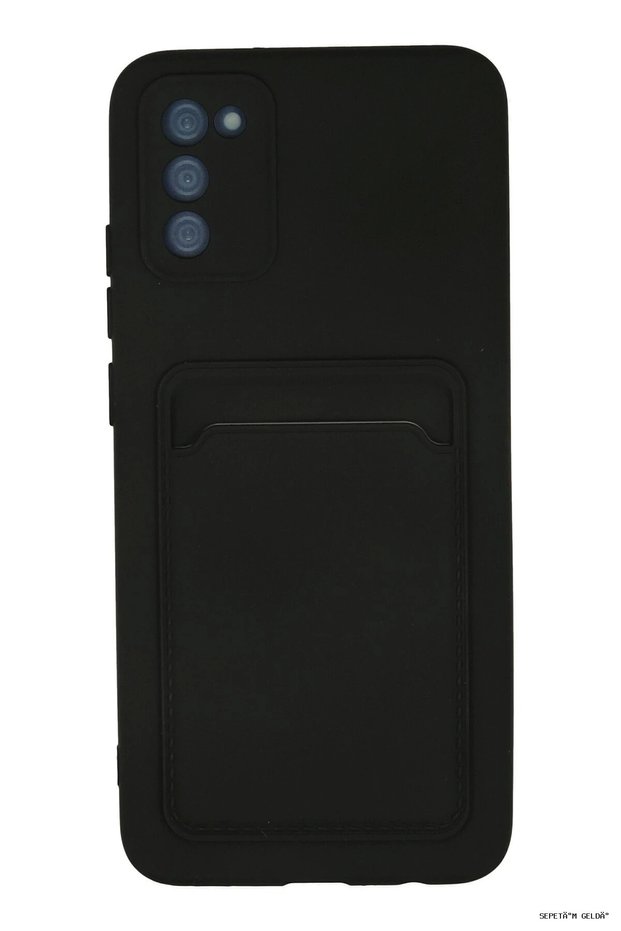Spt-Gld Newface Galaxy A02S Case Kelvin Silicone with Business Card Holder (195723) - Black