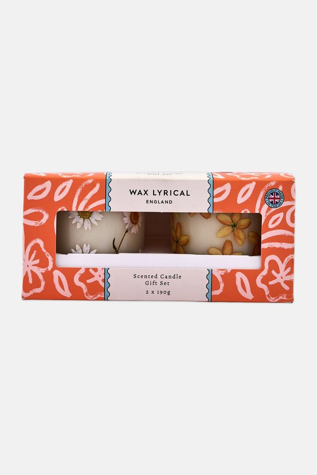 2 Piece Scented Candle Gift Set 190g, Beige