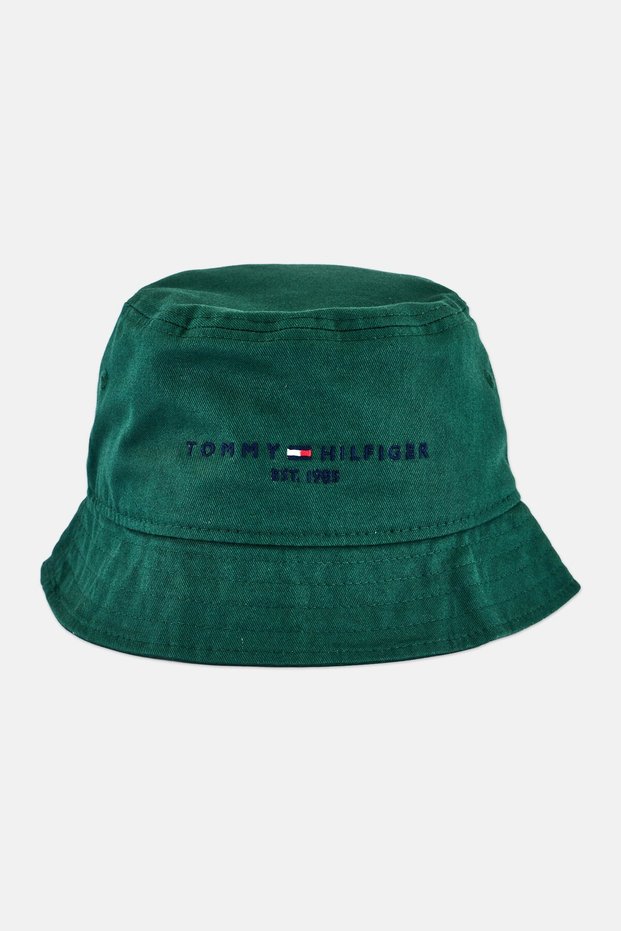 Men Embroidered Logo Bucket Hat, Dark Green
