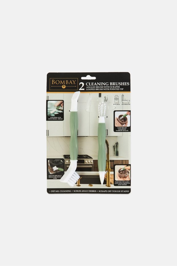 2 Piece Cleaning Brush, Multicolor