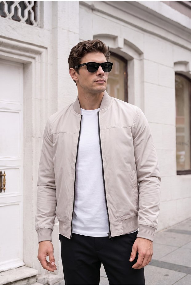 Waterproof Seasonal Basic Bomber Jacket