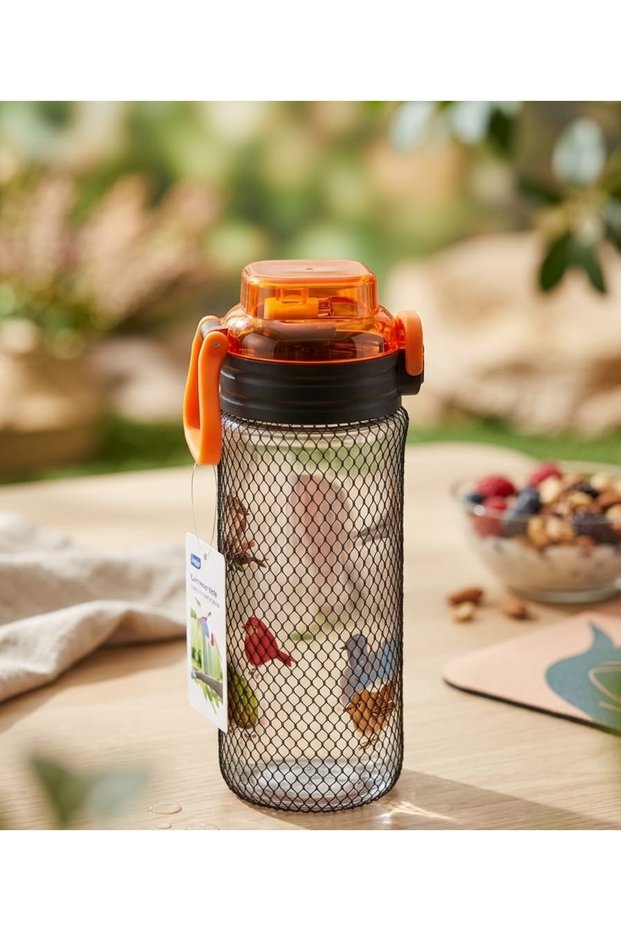 Cute Patterned Leak-Proof Children's Water Bottle & Water Container with Straw 500 ml (Bpa Free)