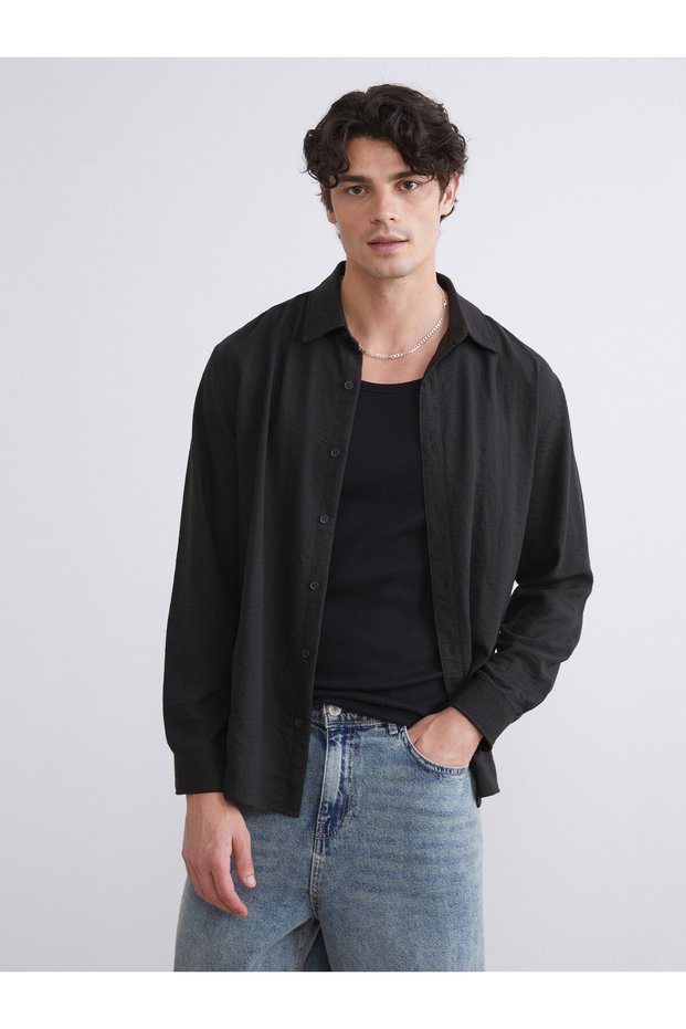 Peak New Season Regular Fit Long Sleeve Men's Shirt