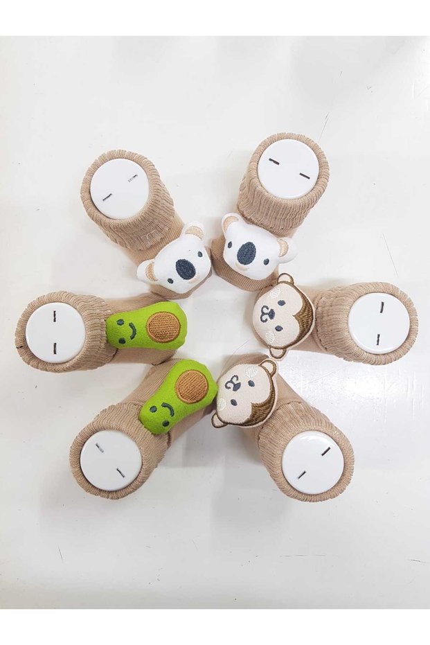 3-Pack Cotton Baby Socks with Accessories