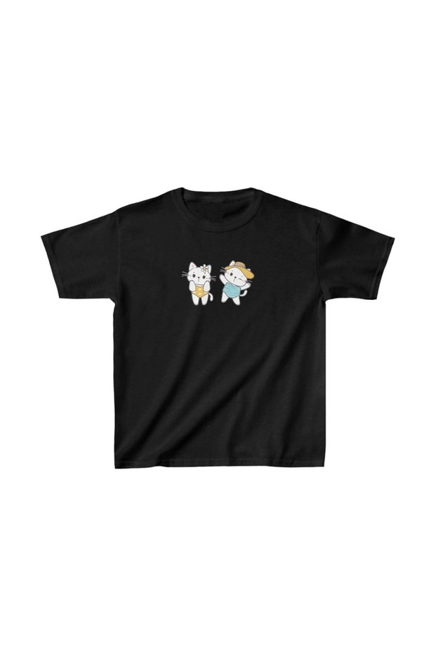 Unisex Kids Printed T-Shirt - Black