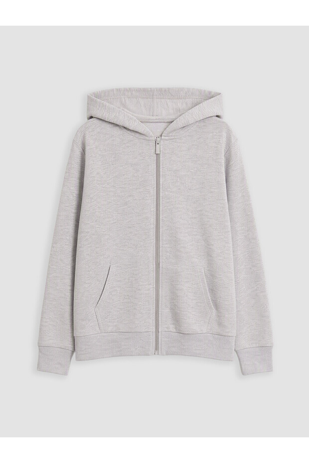 Two Mt Shop Quality Lcw Kids Gray Hooded Girls' Zippered Sweatshirt