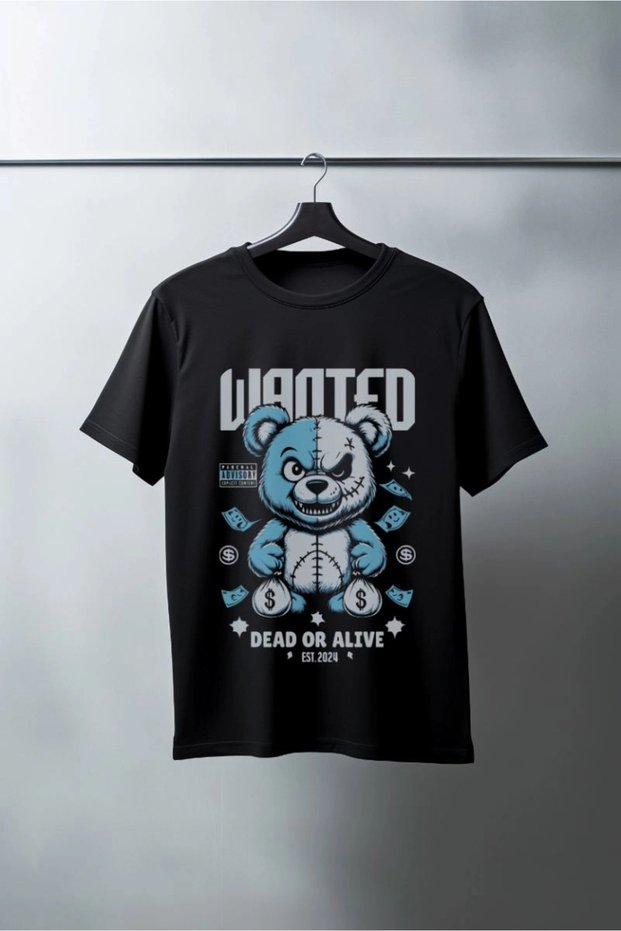 Unisex Oversize 24/1 Combed Cotton Dtf Printed T-Shirt - Dtf131