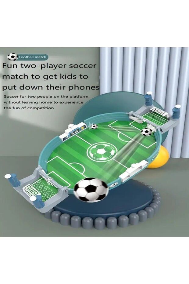 Educational Handheld Battle Machine Double Competitive Board Game Football Field Toy Built-in Equipped With Two Footballs Countable Mode