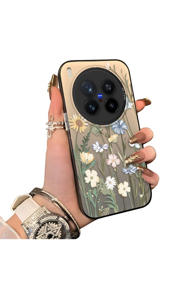 Vivo X300 Pro Compatible Retro Wildflower Pattern Phone Case Shockproof Case