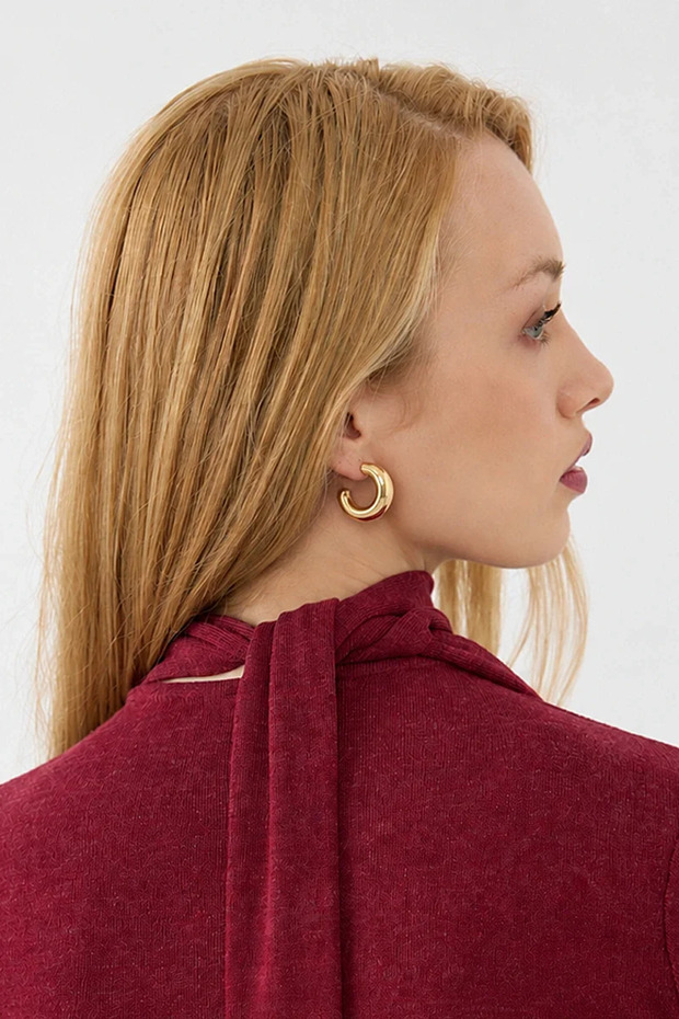 Half Moon Earrings - Gold