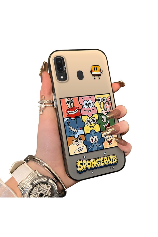 Samsung Galaxy A30/A20 Compatible Puzzle Character Collage Patterned Phone Case Shockproof