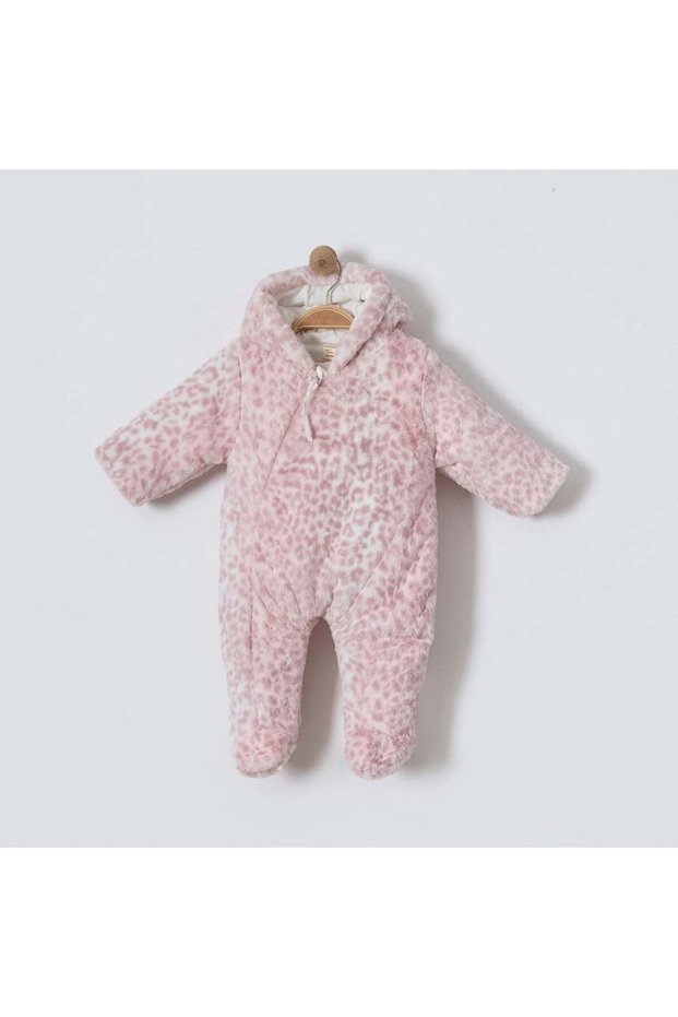 Baby Girl Leopard Plush Astronaut Jumpsuit Anb-20450
