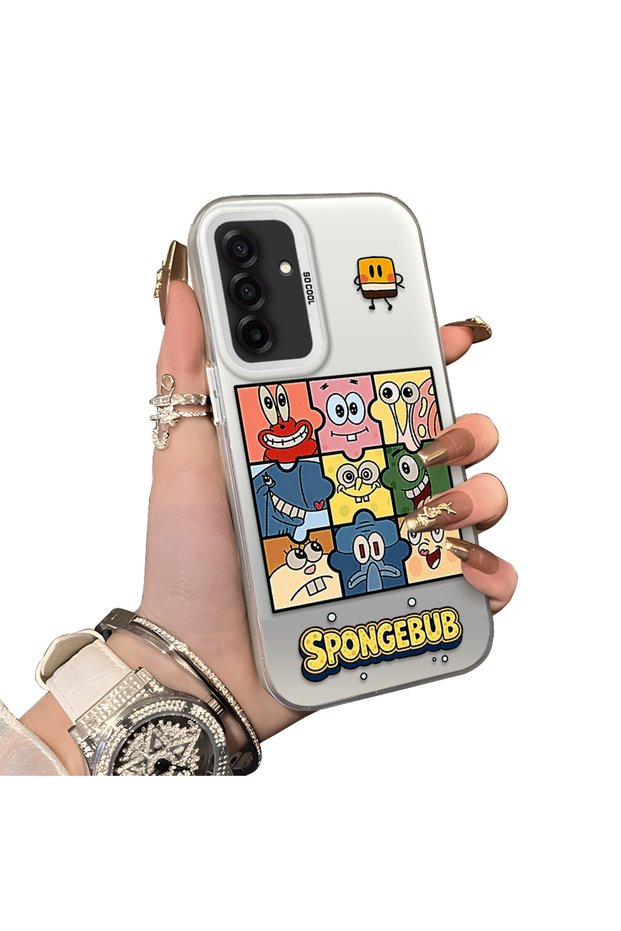 Samsung Galaxy A26 Compatible Puzzle Character Collage Patterned Phone Case Shockproof