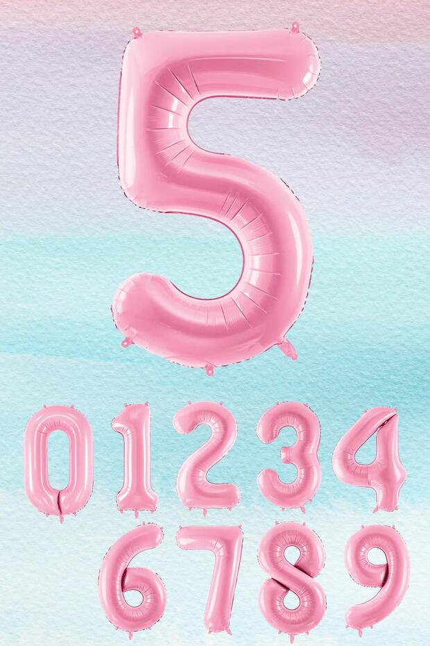 5 Year Old Pink Number Balloon 34 Inch Pink Number Foil Balloon 5