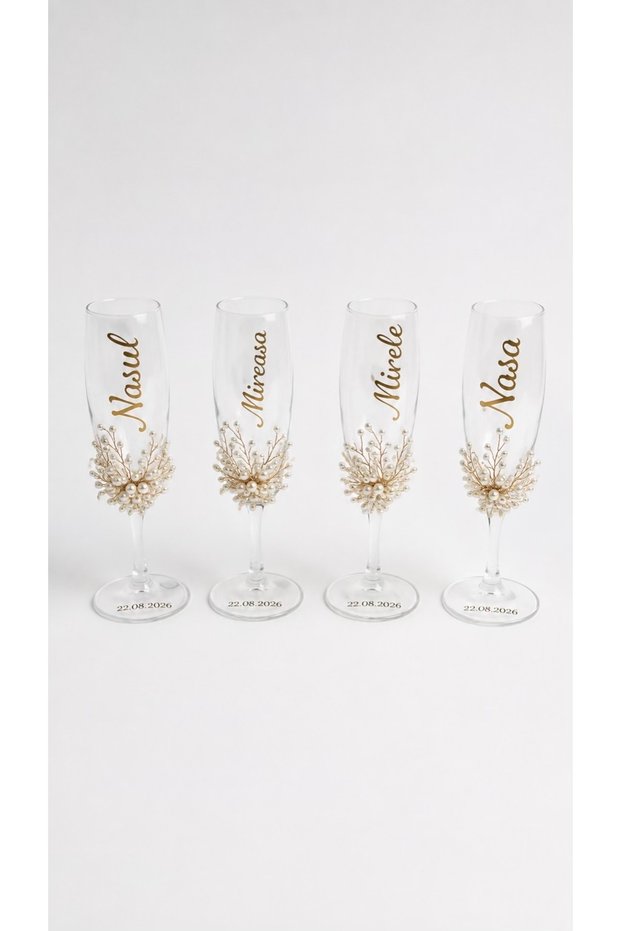 Wedding glasses - Pearl pattern