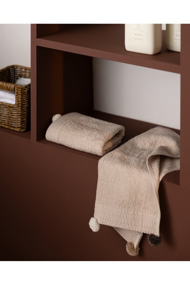 Valerie 2-Pack 100% Cotton Hand Towels - Beige - 30X30 cm