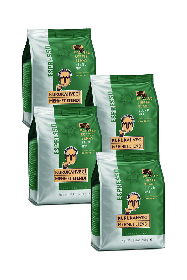 Espresso Blend No1 Roasted Coffee Beans 250 Gr X 4 Pcs