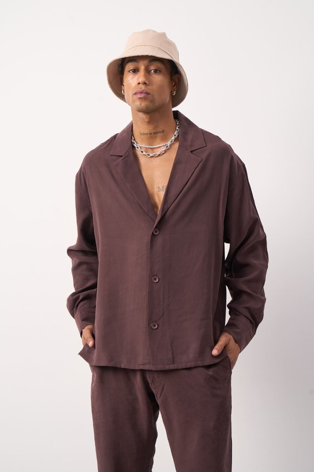 Tencel Fabric Oversize Shirt Jacket