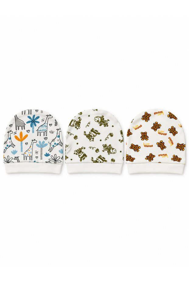 3-Piece Newborn Boy Beanie Set