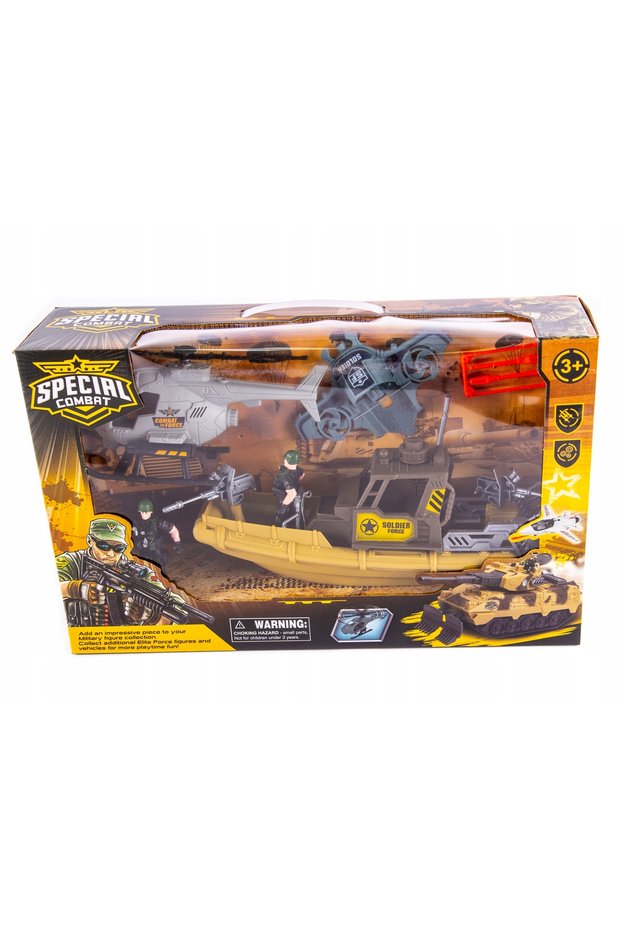 SET FIGURINE MILITARE ELCOPTER BARCĂ