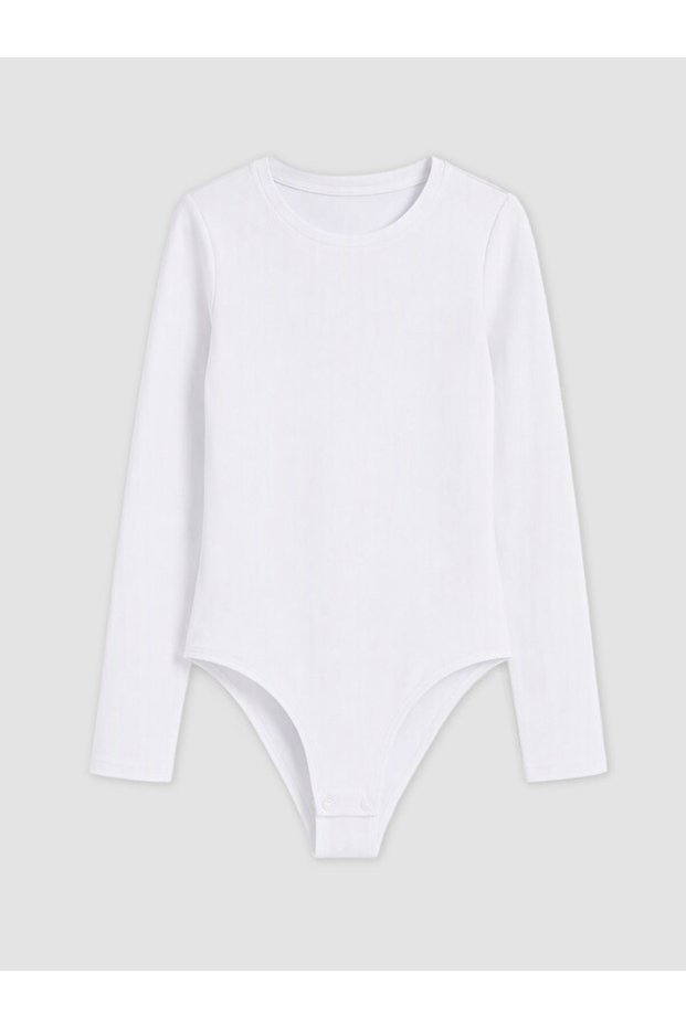 Rmz Gi̇yi̇m Farkiyla Zero Roba Collar Girls' Snap Fastener Bodysuit