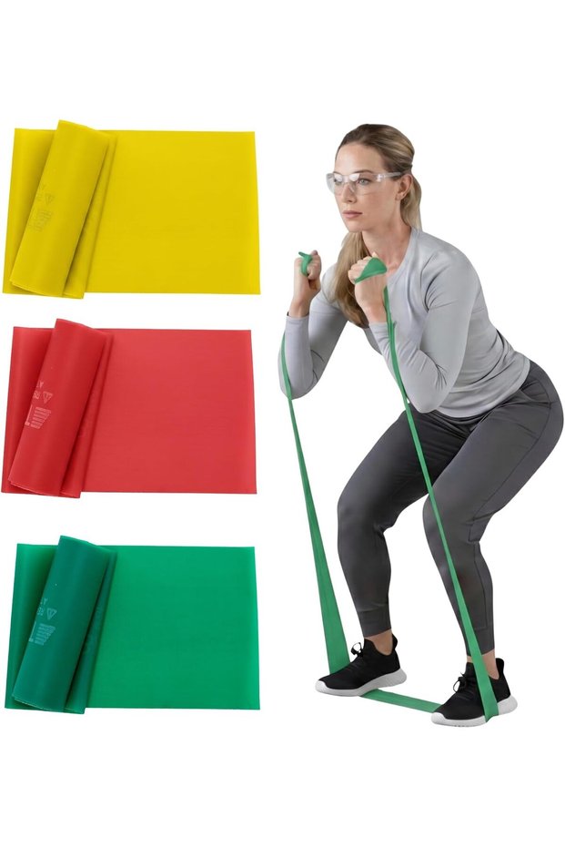 Resistance Band Set, Professional Elastic Bands for Upper & Lower Body Exercise, Strength Training without Weights, Physical Therapy, Lower Pilates, Rehab, Beginner & Advanced Sets