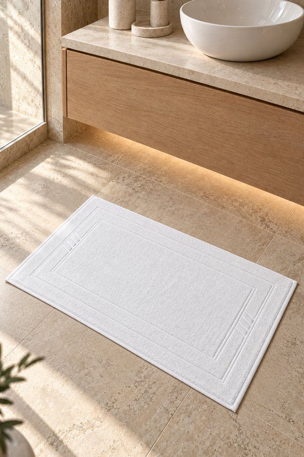 100% Cotton Premium Foot Towel | 340Gr, 50X90Cm Bath Mat | Hotel Foot Towel | Soft and High Water Absorption Capacity