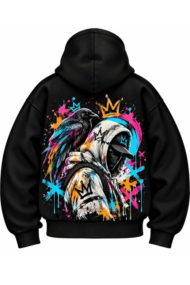 Snow Masked Ninja Unisex Sweatshirt Cardigan 3 Yarn Thick Fleece (100% Cotton)