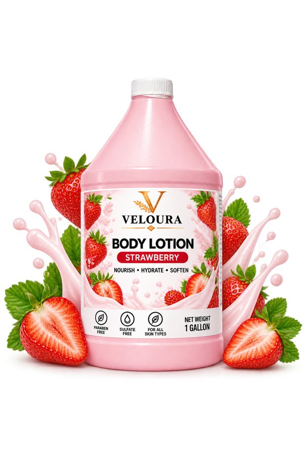 STRAWBERRY BODY LOTION GALLON – MOISTURIZING BODY LOTION FOR DAILY USE