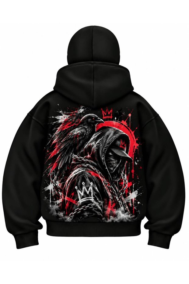 Snow Masked Ninja Unisex Sweatshirt Cardigan 3 Yarn Thick Fleece (100% Cotton)