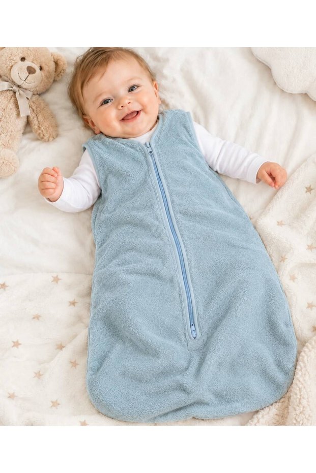 Fiber-Free 1.0 Tog Cotton Piko Fabric Baby Girl-Boy Children's Bag Sleeping Bag / Pico Green