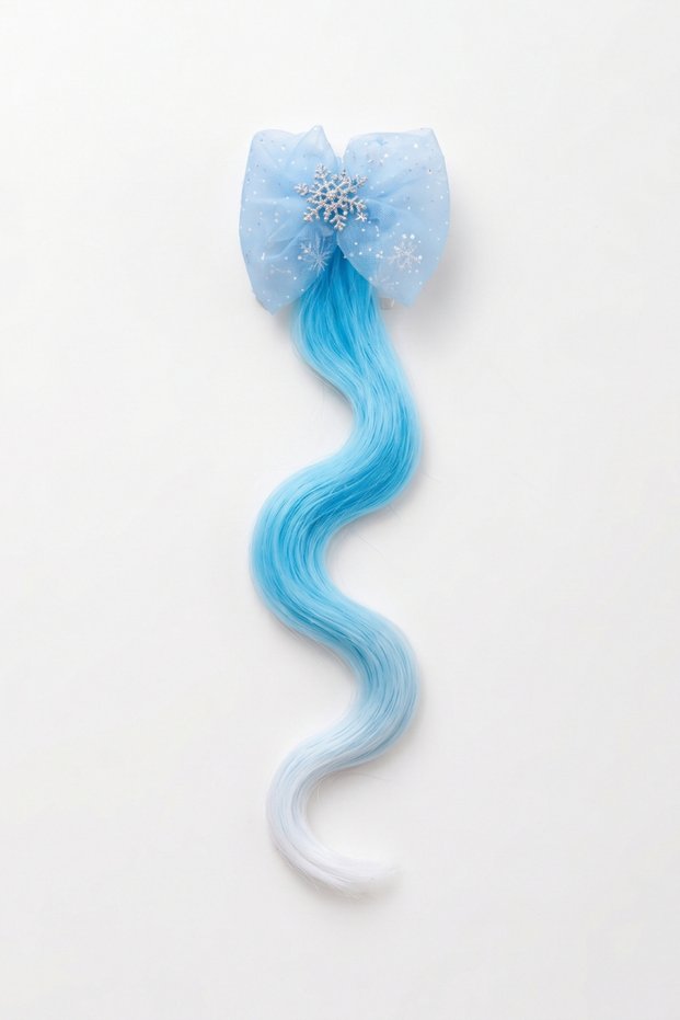 Blue Snowflake Detailed Hair Clip for Girls