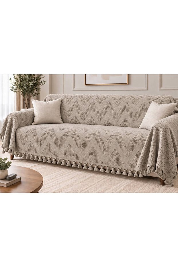 Sofa Cover / Bedspread Mink Elite Jacquard 100% Cotton 200X230 cm