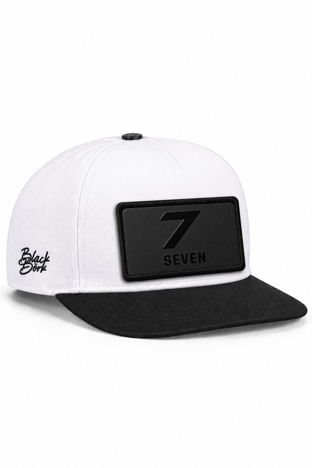 Number 7 Logo Black-White Hip Hop Hat