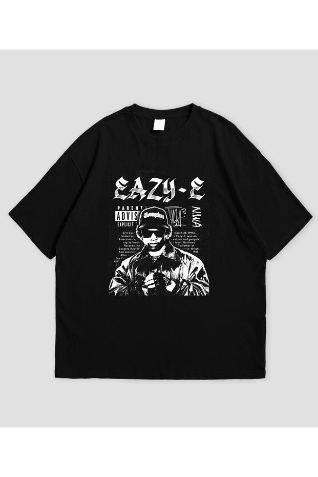 تي شيرت Eazy-E مطبوع قصة فضفاضة
