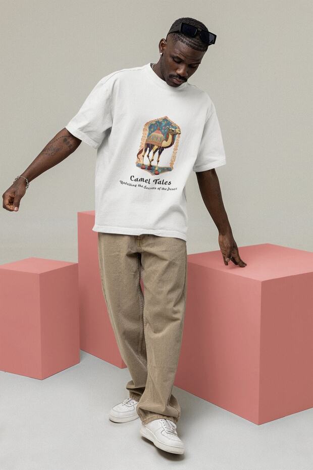 Camel Diaries - Unisex Oversize T-Shirt with Ethnic Design