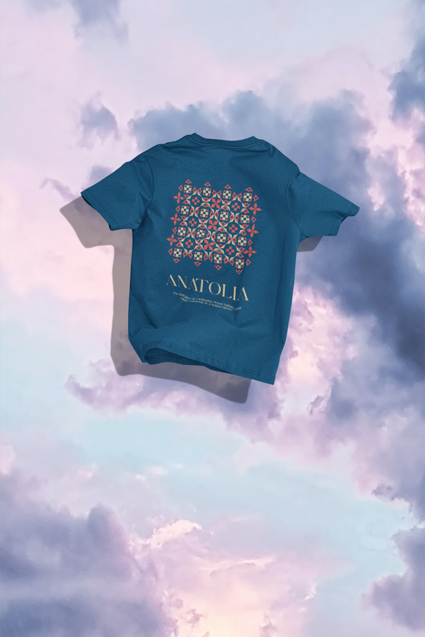 Anatolia Designed Petrol Blue Unisex Oversize T-shirt