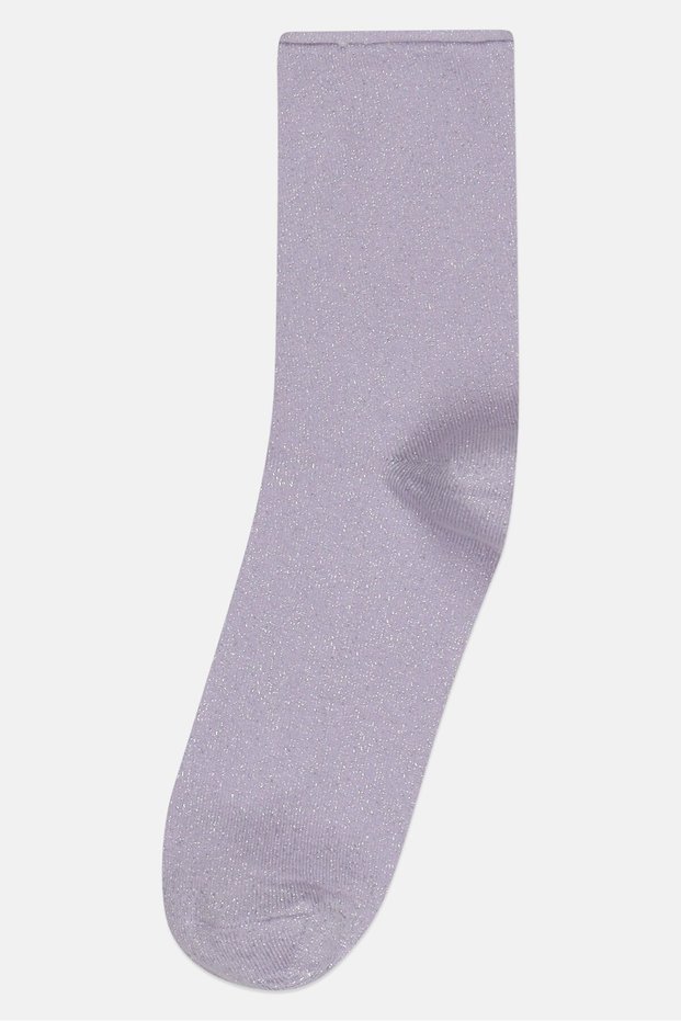 Kids Girl 1 Pair Metallic Socks, Lavender