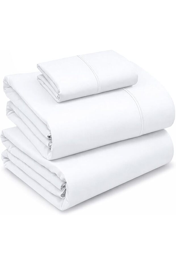 ملاءات سرير 100% قطن - طقم ملاءات ناعمة وقابلة للتنفس مقاس كينج - ملاءات سرير بجيوب عميقة مقاس كينج - ملاءات منعشة