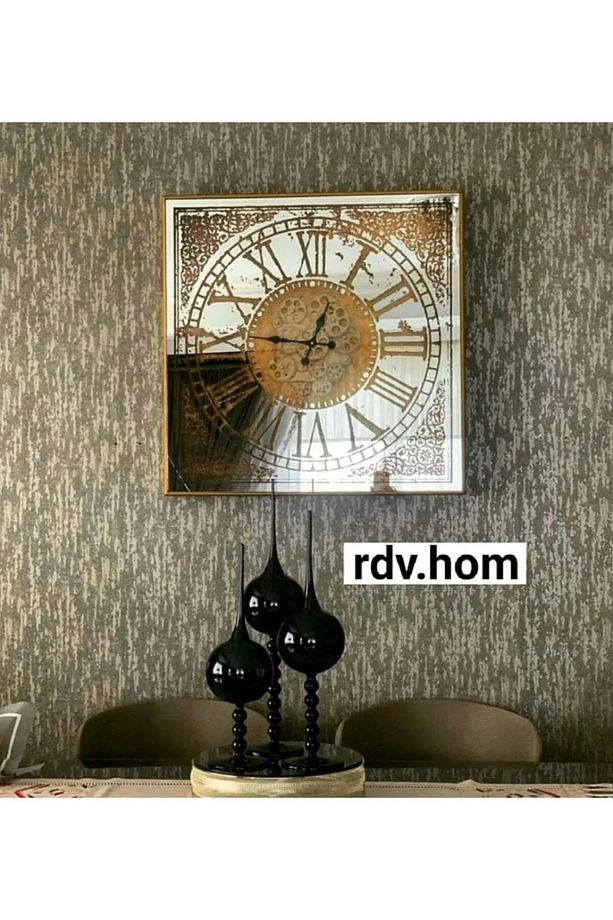 Ahşap Çerçeveli Çarklı 80 Cm Saat - 1