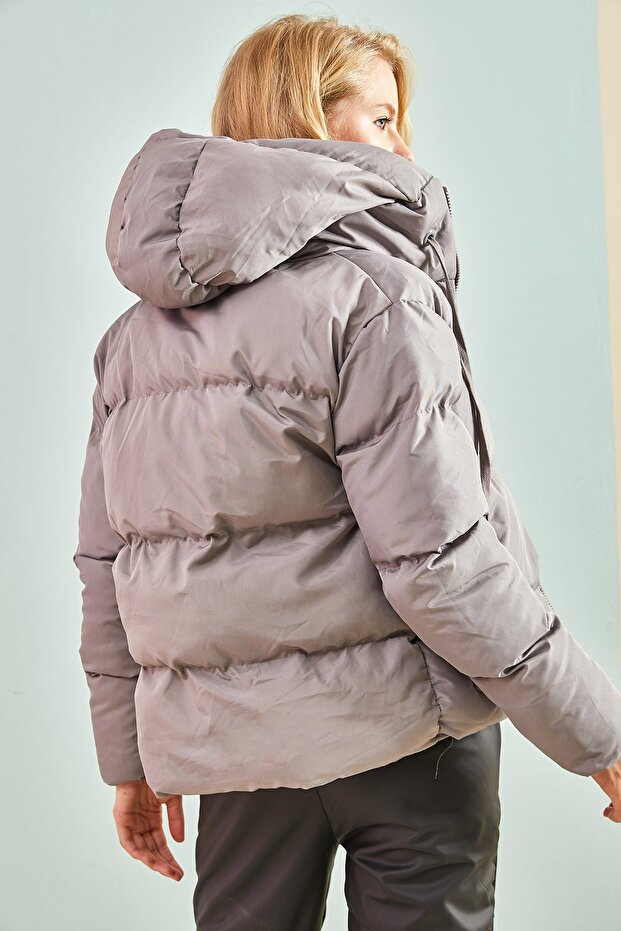 Dámský Puffer Coat s kapucí - 6