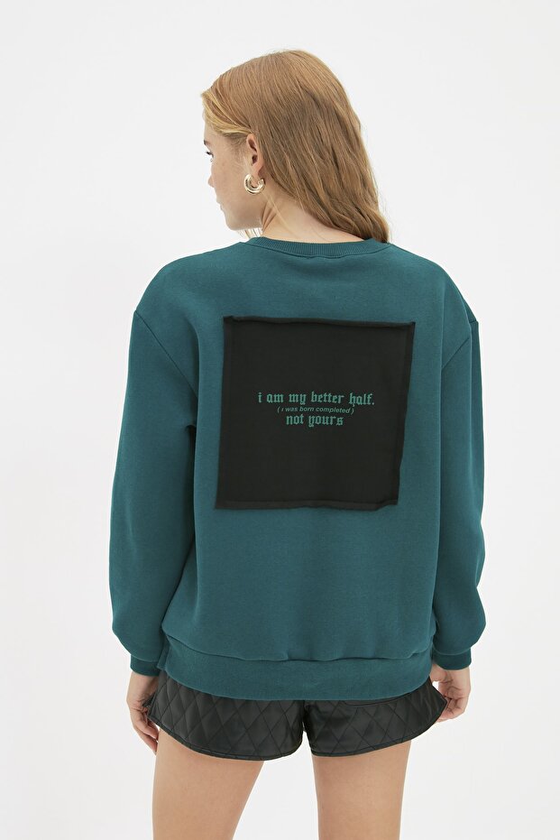 سويت شيرت محبوك بطبعات بنزين - موديل أساسي - 5