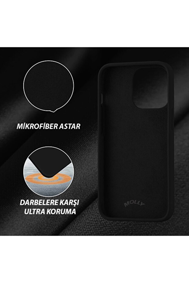 حافظة سيليكون سائلة سوداء متوافقة مع هاتف آيفون 13 - 2