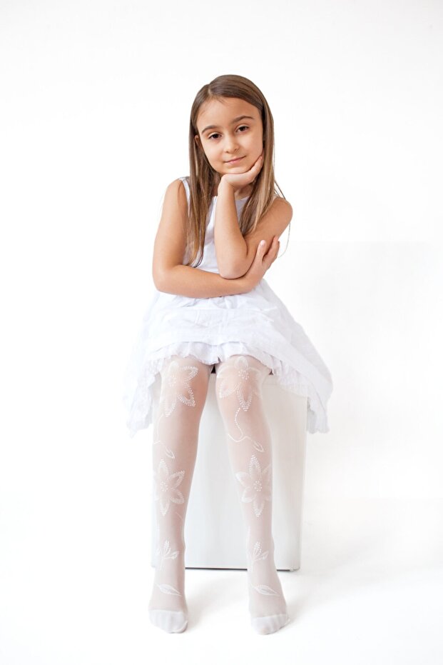 Akasya Kids Pantyhose White