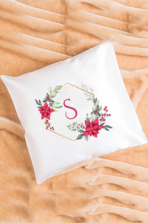 Floral Letter S Pillow