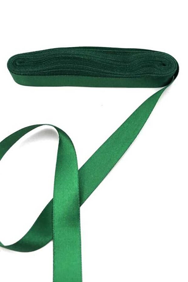Satin Ribbon 1 Cm Green 10 Meters