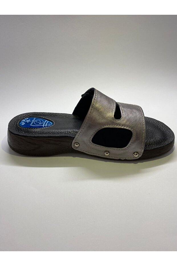 Memory Foam Sole Genuine Leather Hallux Valgus Bone Protrusion and Heel Spur Slippers